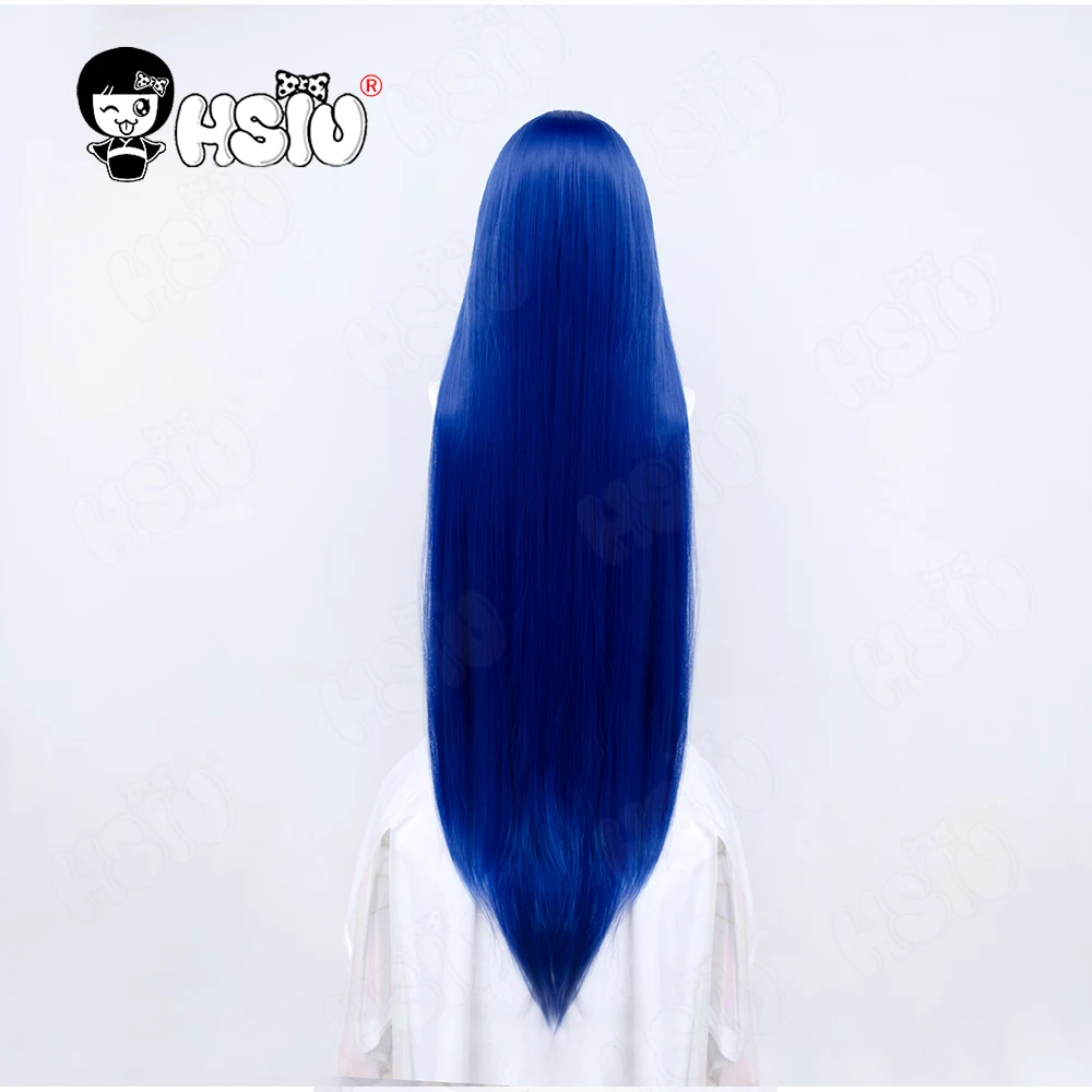 Diesel Cosplay Wig Fiber synthetic wig Anime Engage Kiss Cosplay「HSIU 」ink blue Long hair+Wig Cap Engage Kiss Wig