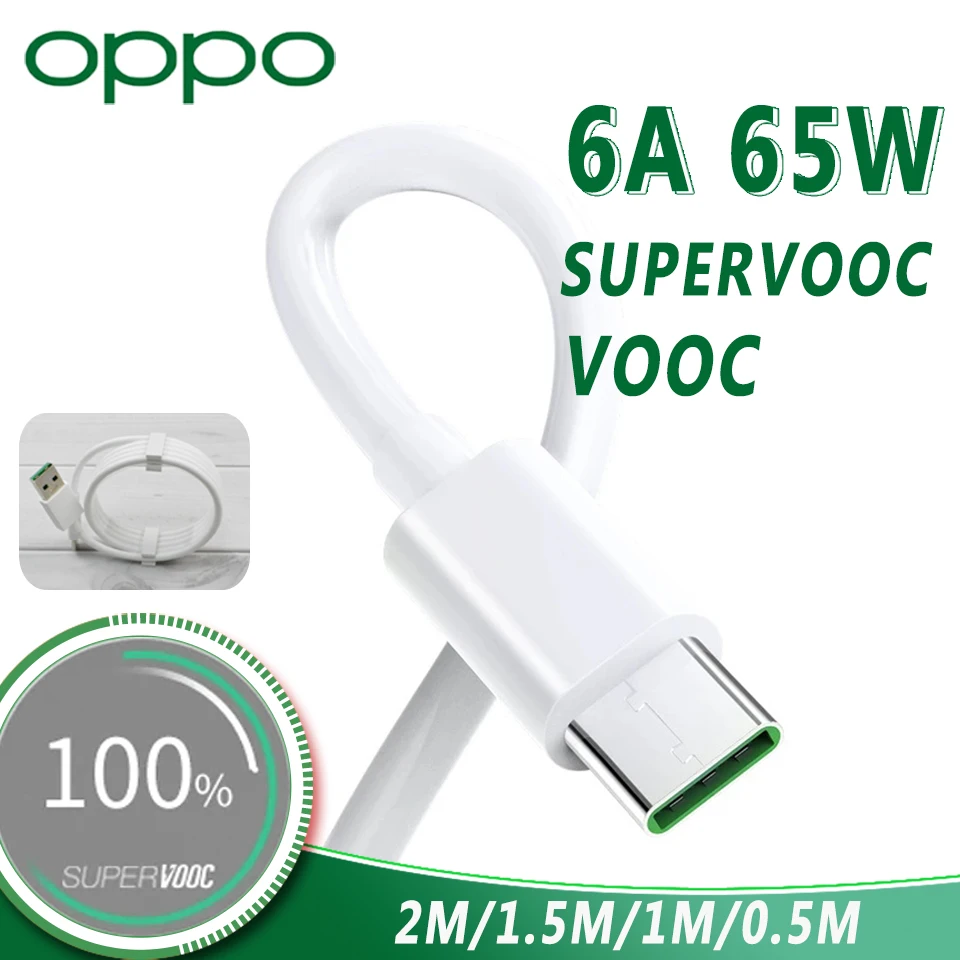 High-Speed 65W SuperVOOC USB Type-C Charging Cable