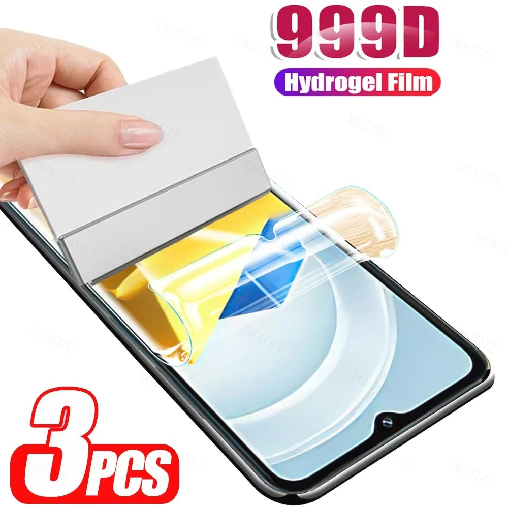 

3Pcs Hydrogel Film For Tecno Pop 7 Pro 6.56" Pop7 7Pro Pop7Pro Spark Go 2023 Protective Film Screen Protector Phone Cover
