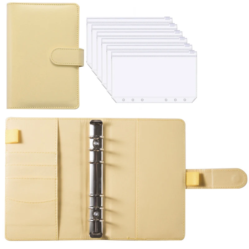 Premium A6 PU Leather Budget Binder with Cash Envelopes and Bill Organizer