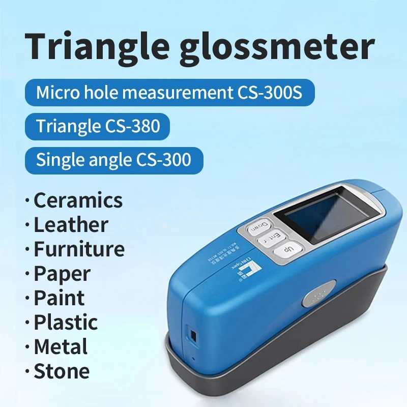 Metal Surface Glossmeter Electroplated Paint Ceramic Triangle Glossmeter CS300 CS300s CS380 6