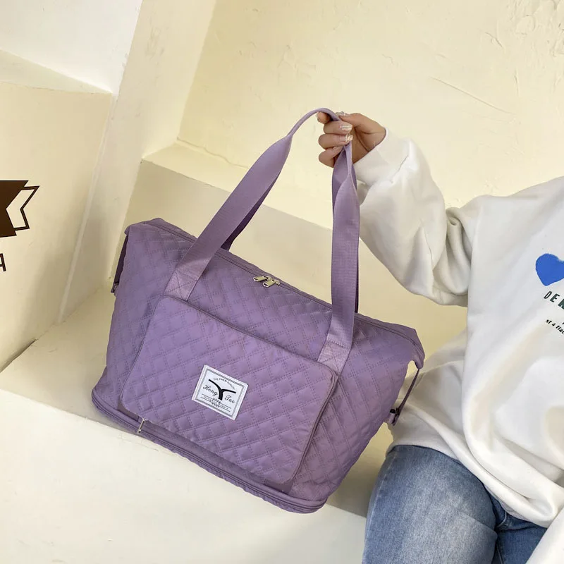 Weekender Duffel Bags for Women Men Travel Totes Bag for Airplane Sports Gym Dance Bag Overnight Luggage Bag with Wet Pocket