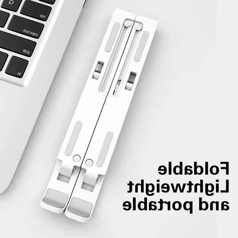 Laptop Stand 8 Gear Foldable Portable Notebook Plastics Support Base Adjustable Riser Cooling Bracket Accessories