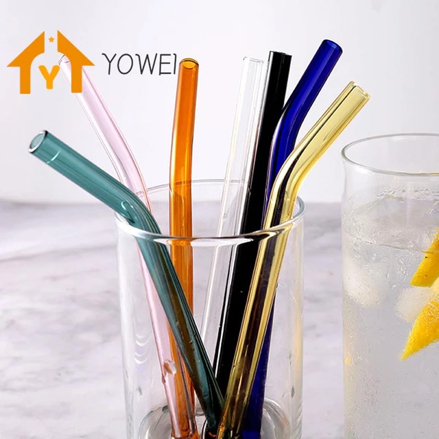 Borosilicate Glass Bar Accessories  Borosilicate Glass Drinking Straws -  Reusable - Aliexpress