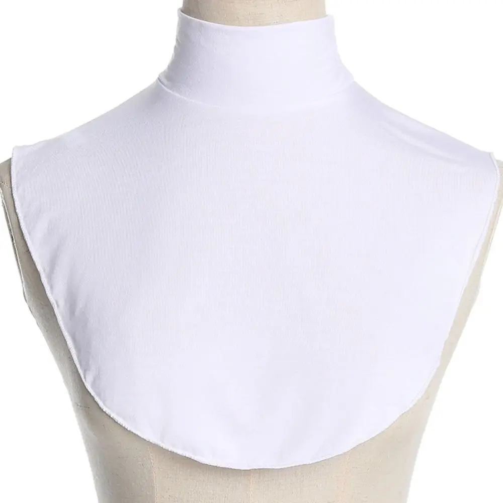 모달 터틀넥 하이 칼라 라마단 히잡 커버, 패션 스카프 랩, 가짜 칼라