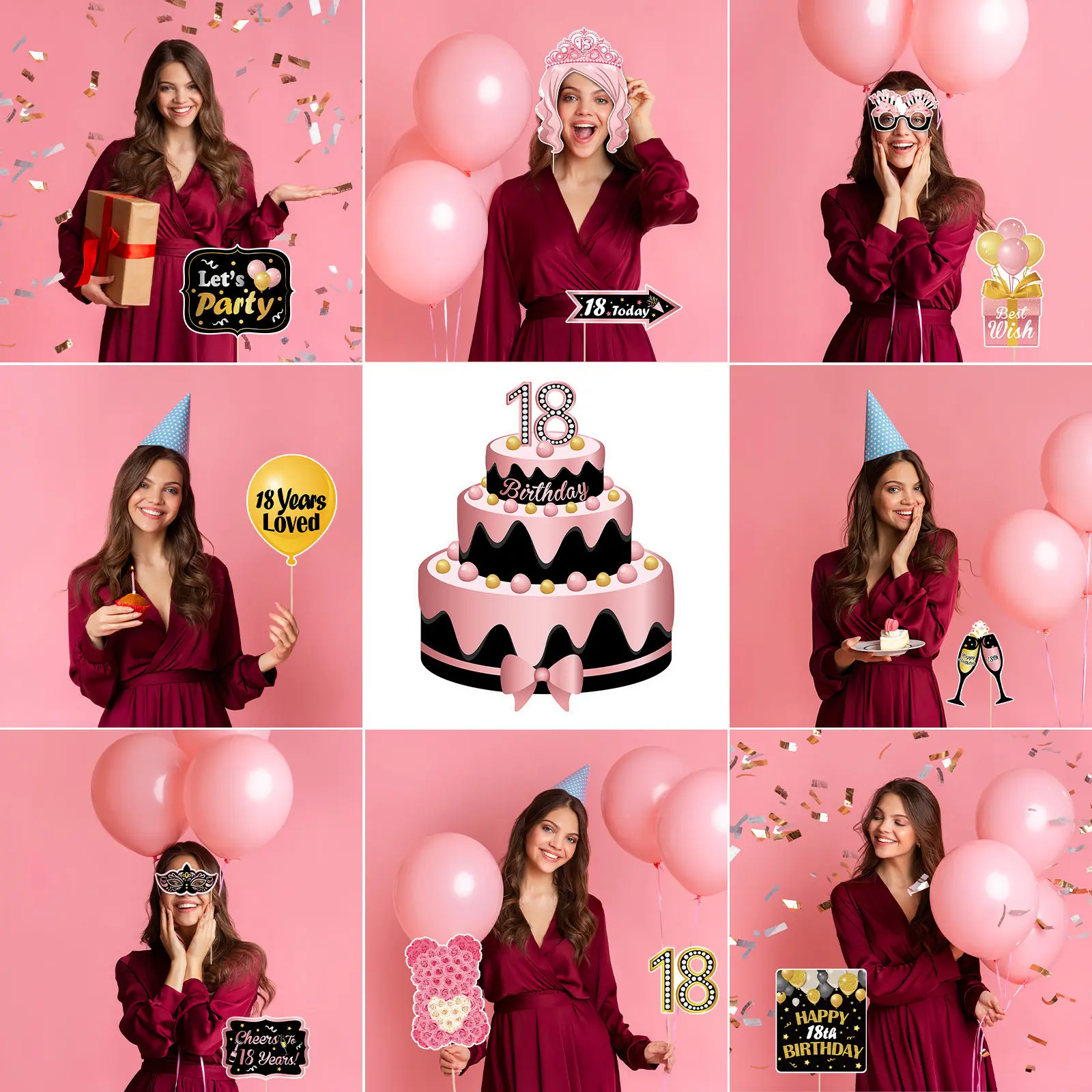 생일 사진 소품 셀카 소품 행사 기념 파티 포토부스 용품