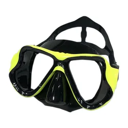 Enhanced Snorkeling & Diving Mask (Yellow  black)