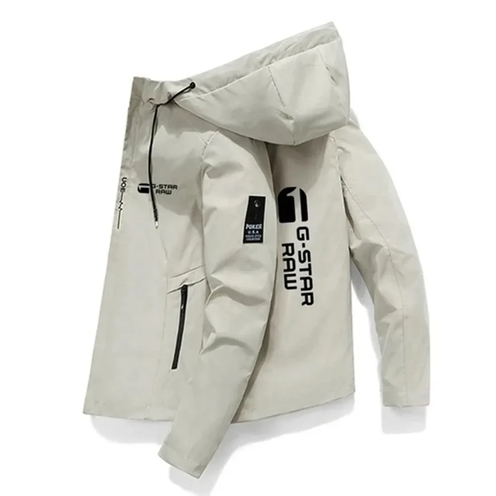 Hooded Jacket for Men 2023 Jacket Bomber Windjackets Men Zipper Coats Spring Autumn Jackets Cargo Thin Sportswear Casual Men