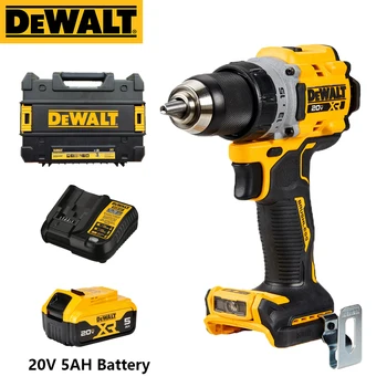 DEWALT DCD800 컴팩트 핸드 드릴 드라이버, 20V 브러시리스 전기 드릴, 90Nm 오리지널 전기 드라이버 배터리 세트, 도구 케이스