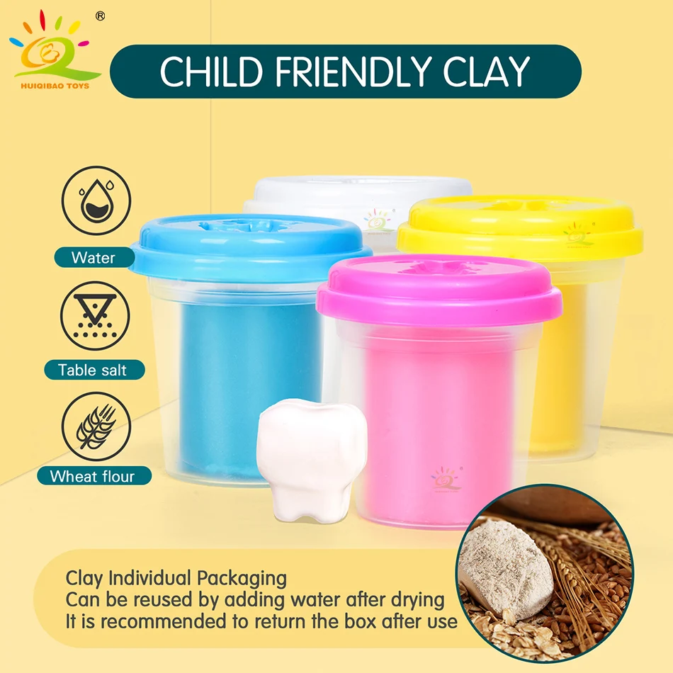 HUIQIBAO Pretend Play Doctor Educational Toys Children Simulation Dentist Check Brush Teeth Medicine Plasticine Role Games