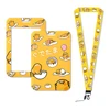 Sanrio Gudetama Lazy Egg Cute Card Holder Lanyard Neck Strap Keychain ID Card Badge Holder Hang Rope Student Accessories Gift 3