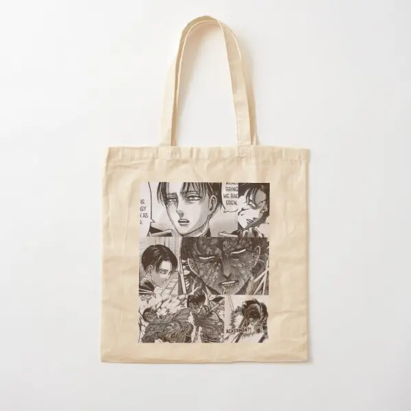 

Levi Ackerman Attack On Titan Portrait Canvas Bag Printed Handbag Casual Shoulder Bag Tote Fashion Reusable Fabric Women Unisex