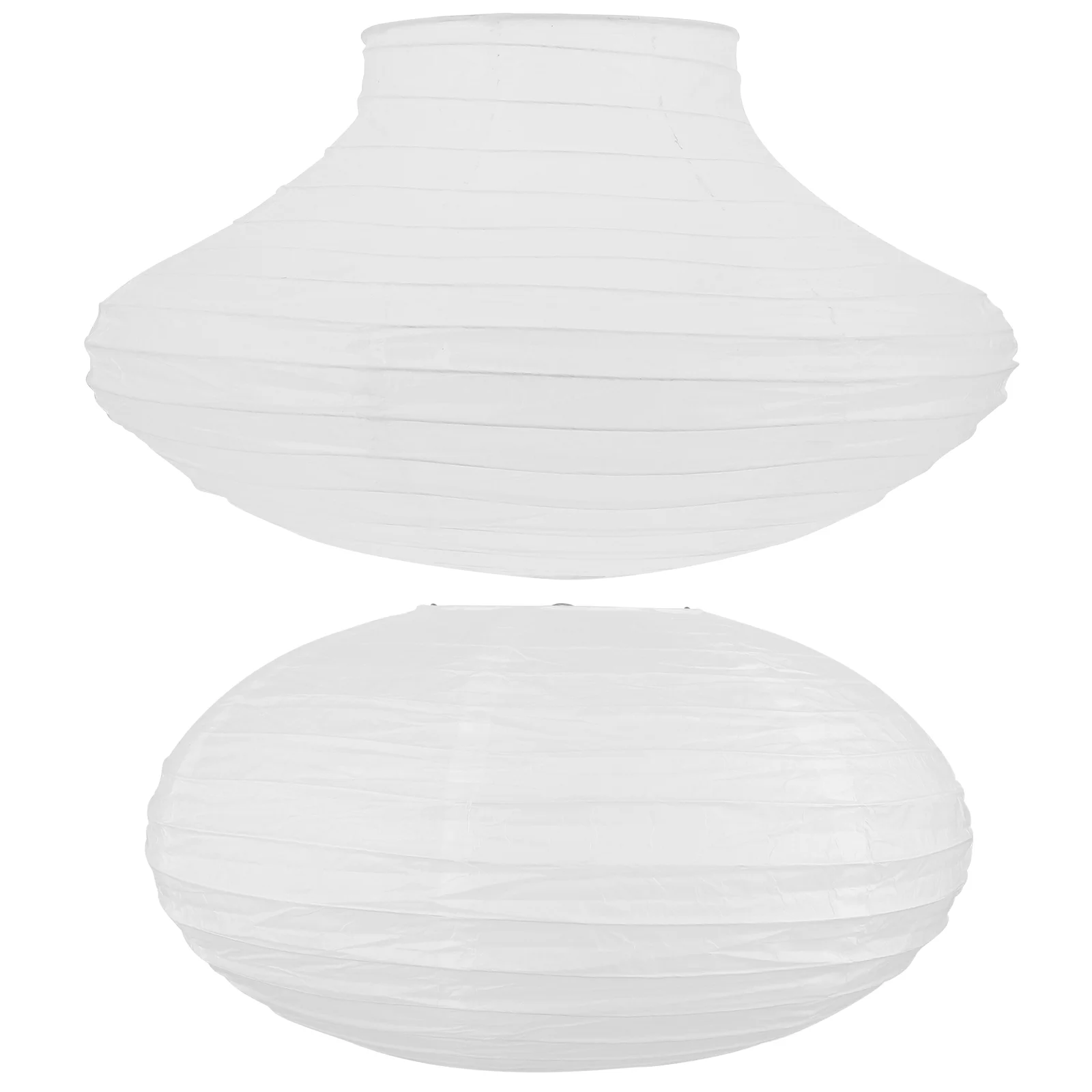 

2 Pcs Blank Lantern Child Mushroom Paper Traditional Japanese Iron Decorative Lanterns