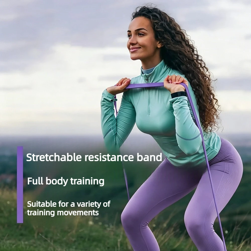 Deluxe Heavy-Duty Elastic Fitness Resistance Band for Intense Pilates and Sculpting Workouts