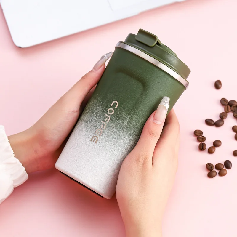 Coffee Thermos with Temperature Display Spill Proof Travel Mug Portable  Vacuum Coffee Bottle Leak Proof Tumbler Cup - AliExpress