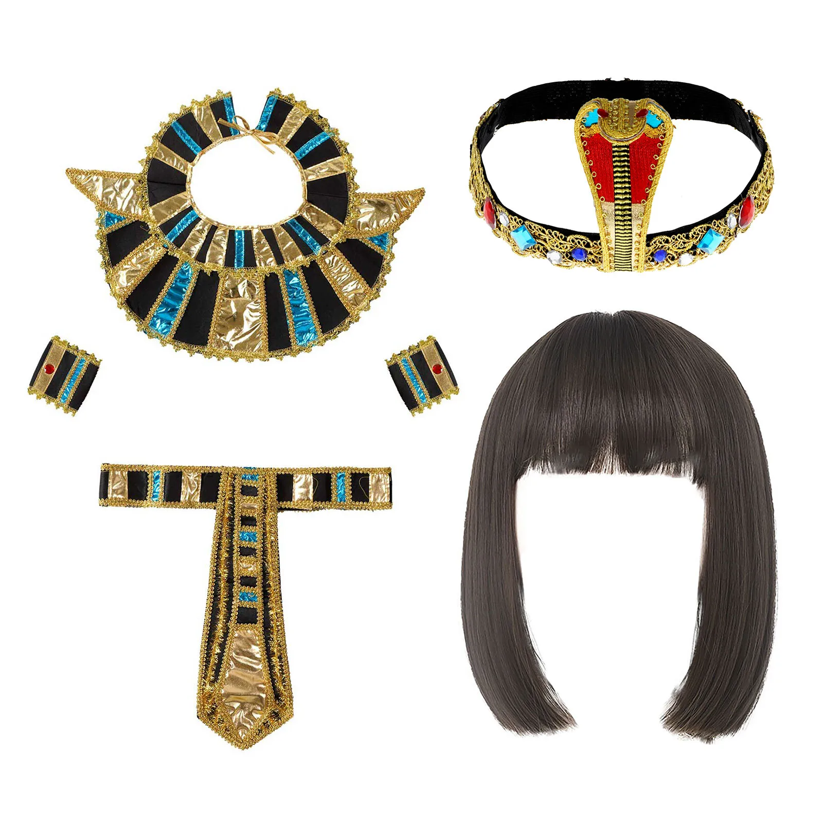 20 Style Men Women Ancient Rome Pharaoh Cosplay Costume Collar Arm Sleeves Set Halloween Egyptian Cleopatra Roleplay Accessories - Image 3