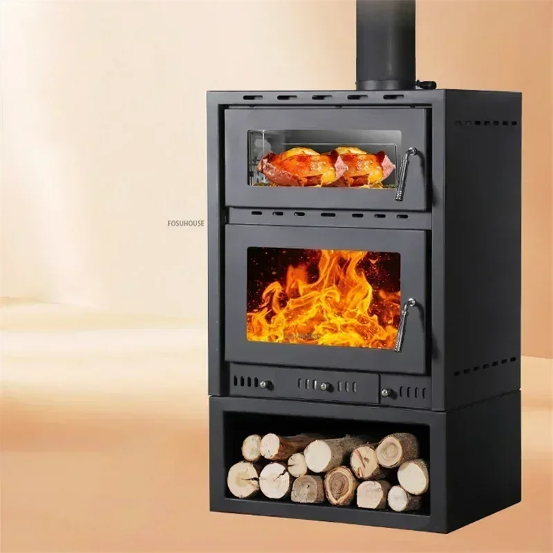 American Rural Villa Indoor Firebox Heater European Fire Oven Fireplace Wood-burning Heating Stove Craftsman heating Fireplaces