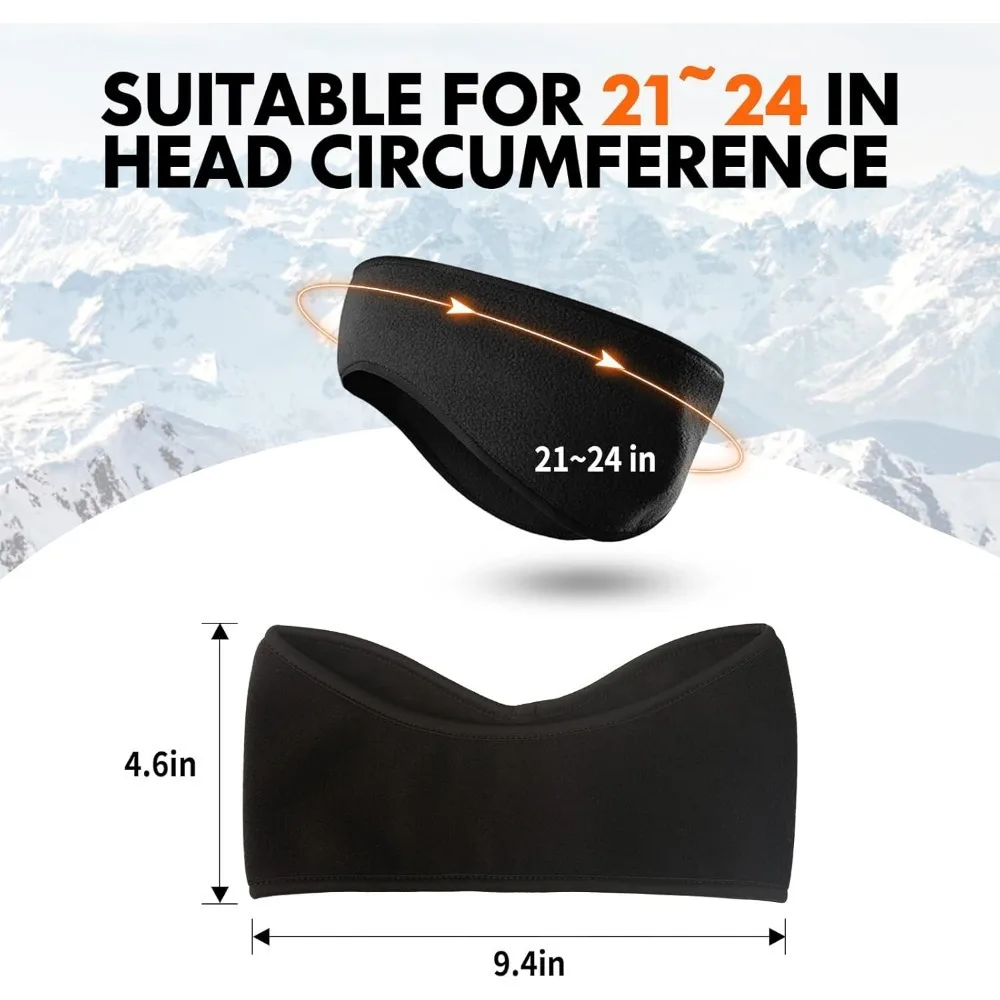 Winter Fleece Ear Warmers Muffs Headband for Men Women Ski Running Cycling