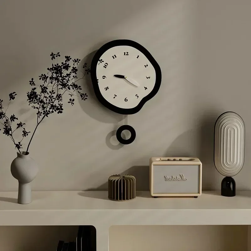 

Wall Clocks Nordic Silent Dining Room Bedroom Wall Clock Mechanism Interior Ornaments Living Room Elegant Home Decor Clock Wall