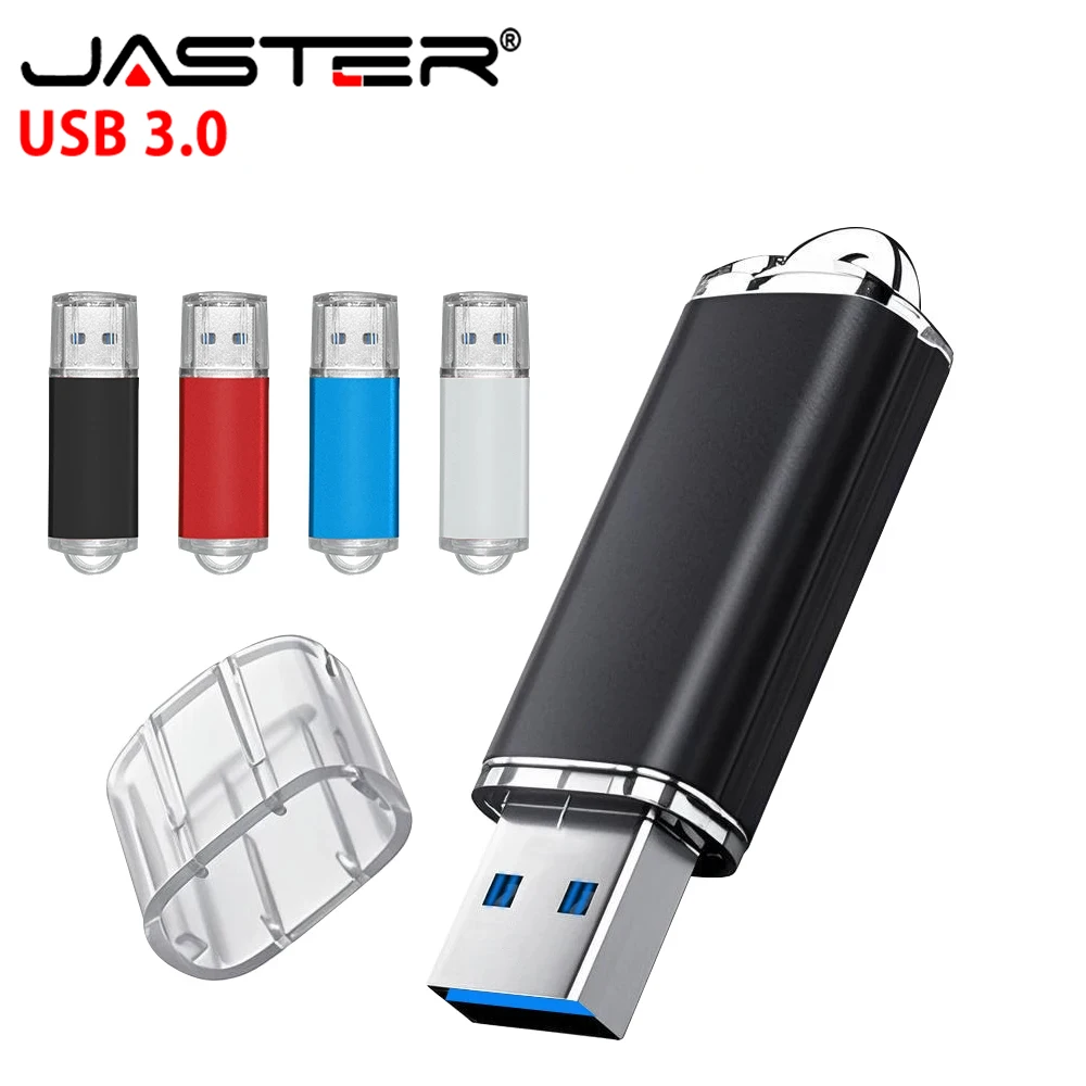JASTER 고속 USB 3.0 플래시 드라이브 128GB 멋진 메탈 펜 드라이브 64GB 실제 용량 메모리 스틱 무료 키 체인 16GB U 디스크