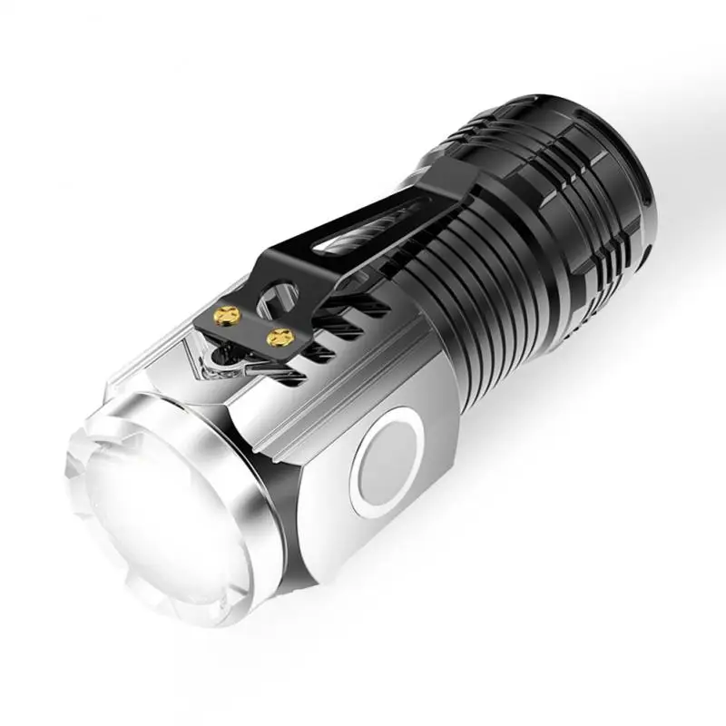 

Waterproof Outdoor Flashlight Night Hike Outdoor New Portable Lighting Mini Flash Super Bright Clip Light Strong Light Flashligh