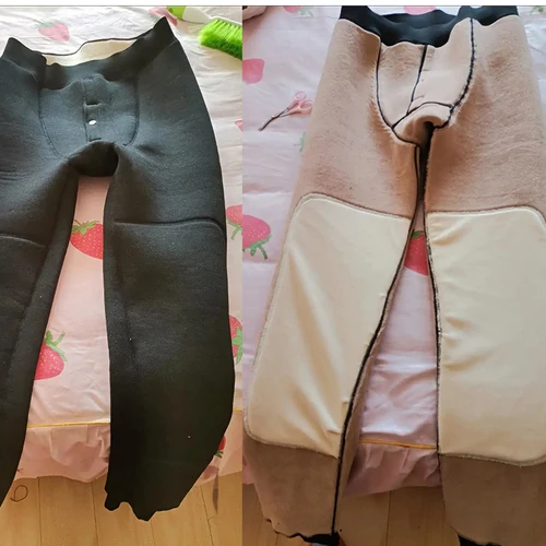 양모 열 속옷 남자 겨울 바지 하의 두꺼운 따뜻한 긴 존스 속옷 양털 절연 Legging 높은 허리 잠옷 3