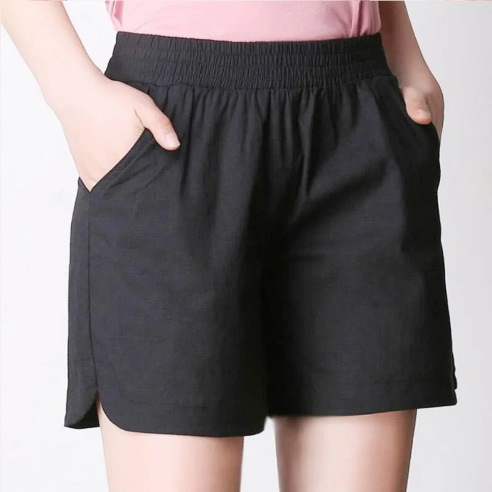High Waisted Casual Shorts Ms Invisible Open Crotch Outdoor Sex Loose Appear Thin Temperament Type