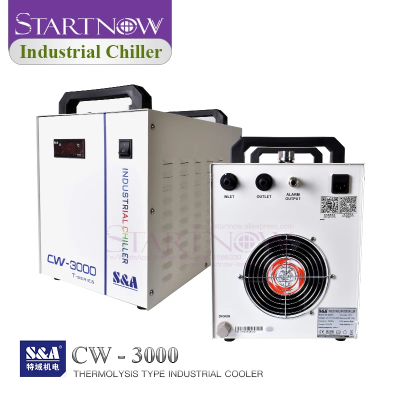 CW-3000 Industrielle Wasser-Kühler Cooler CO2 Laser Schlauch Kühlung Chiller NEU 