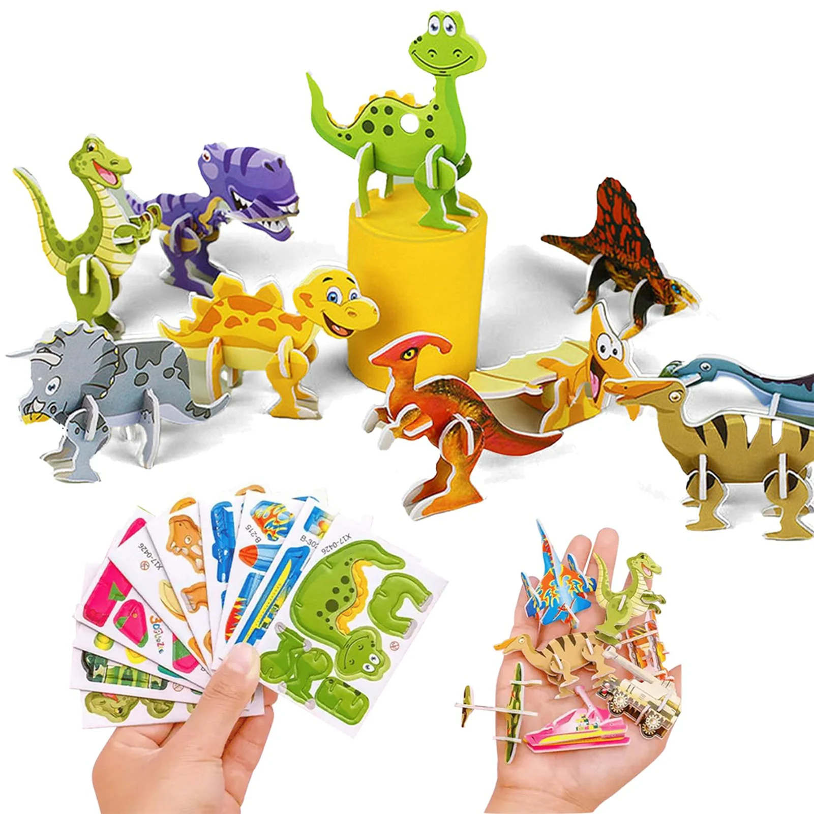 

3D Cartoon Animals Assembly Puzzles Creative Intelligence Jigsaw Puzzles Toy for Kids Toddlers Educational Gifts