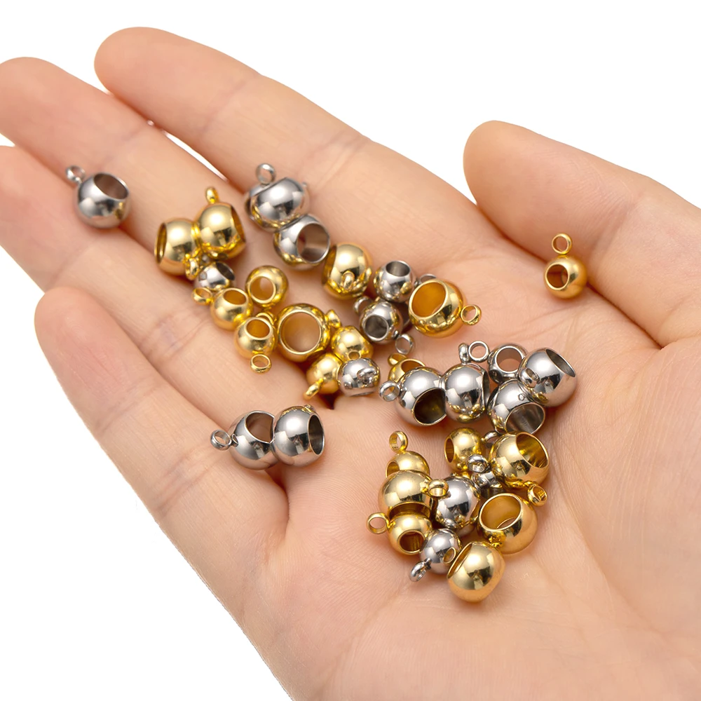 3,4,5mm Loch Edelstahl Abstand halter große Position ierungs perlen DIY Anhänger Armbänder Halskette Schmuck machen Zubehör Ergebnisse – Detail 6