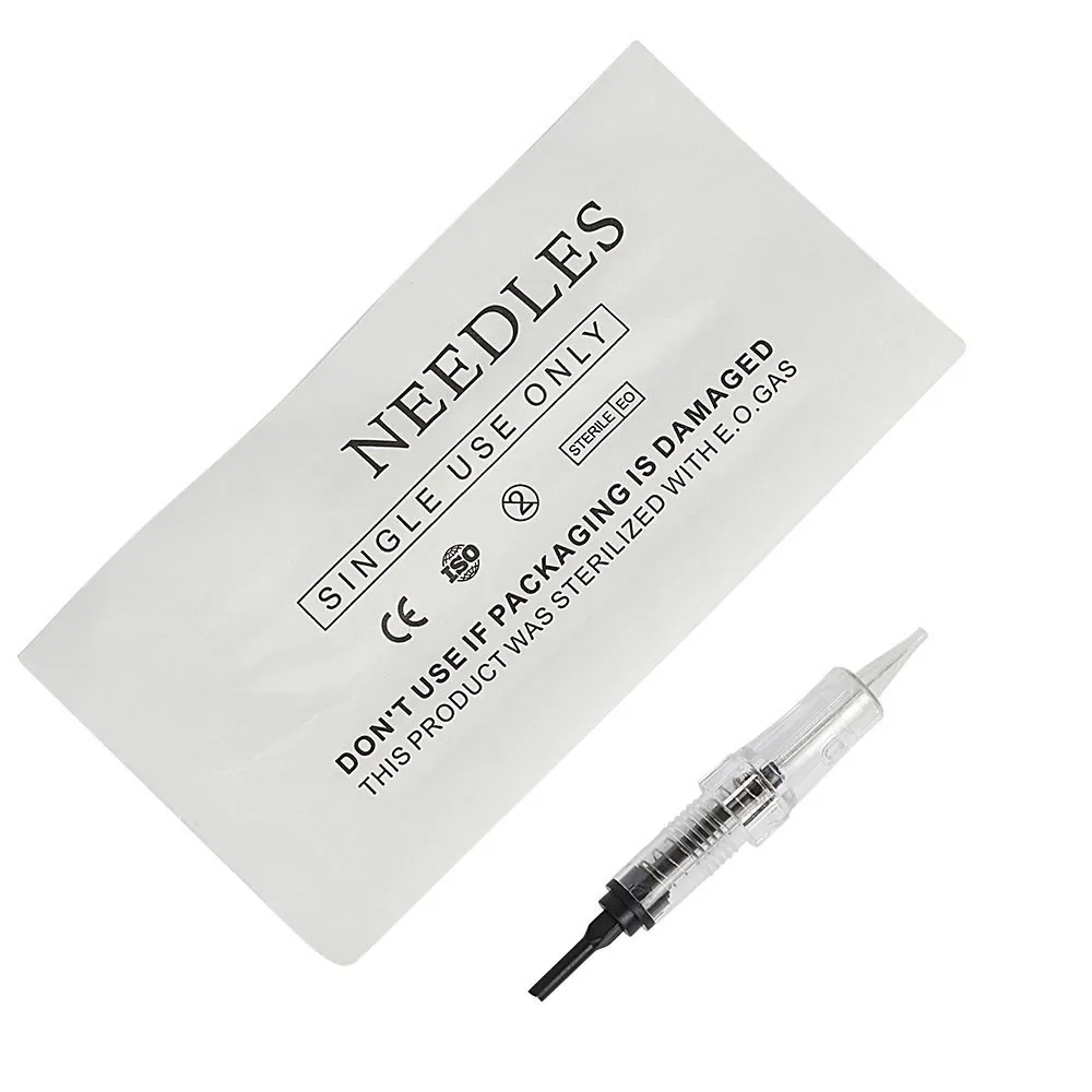 

Cheapest 50pcs Black Pearl Three Generation Screw Full Cast Pin Anesthesia Free Permanent Makeup Disposable Tattoo Needle