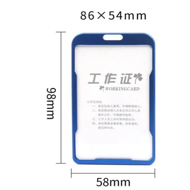 1Pcs Aluminum Alloy Work Name Card Holders Business Work Card ID Badge Lanyard Holder Men Women Metal ID Business Case 6