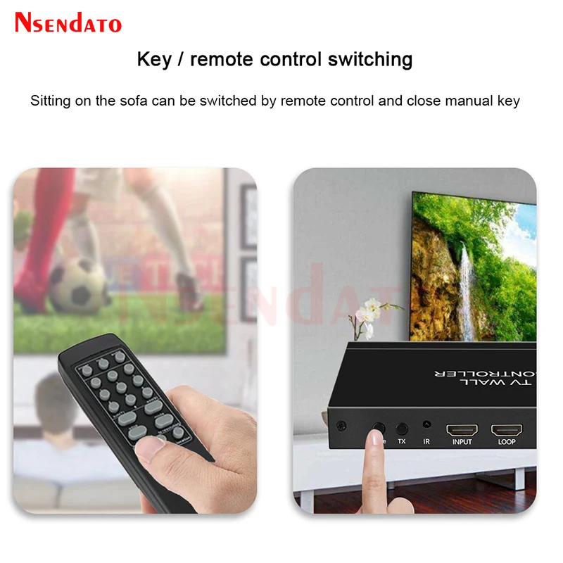3x3 HDMI Video Wall Controller 4k HDMI TV Video Wall Controller Processor 2x2 2x3 2x4 3x2 4x1 4x2 9 Way HDMI Screen TV Splicer