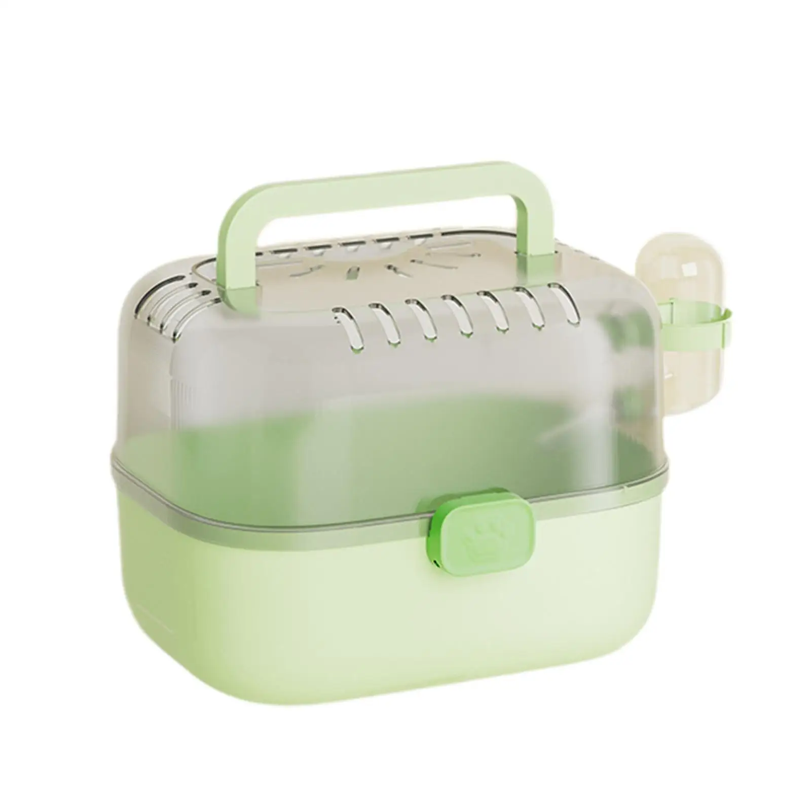 Hamster Carrier Cage Transparent Portable Breathable Compact Case for Indoor Rabbits Guinea Pigs Enclosure