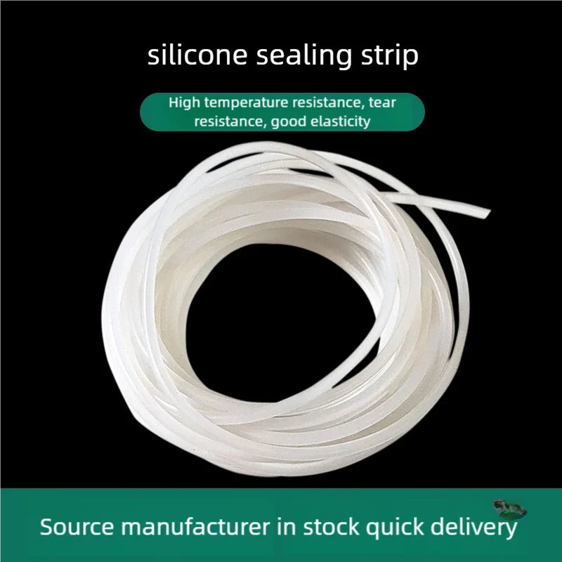 1mm-9.5mm O-shaped Silicone Strip Flame Retardant Solid Round Strip Waterproof Transparent Soft Rubber Strip Sealing Strip sealing strip rubber seal strip silicone seal strip