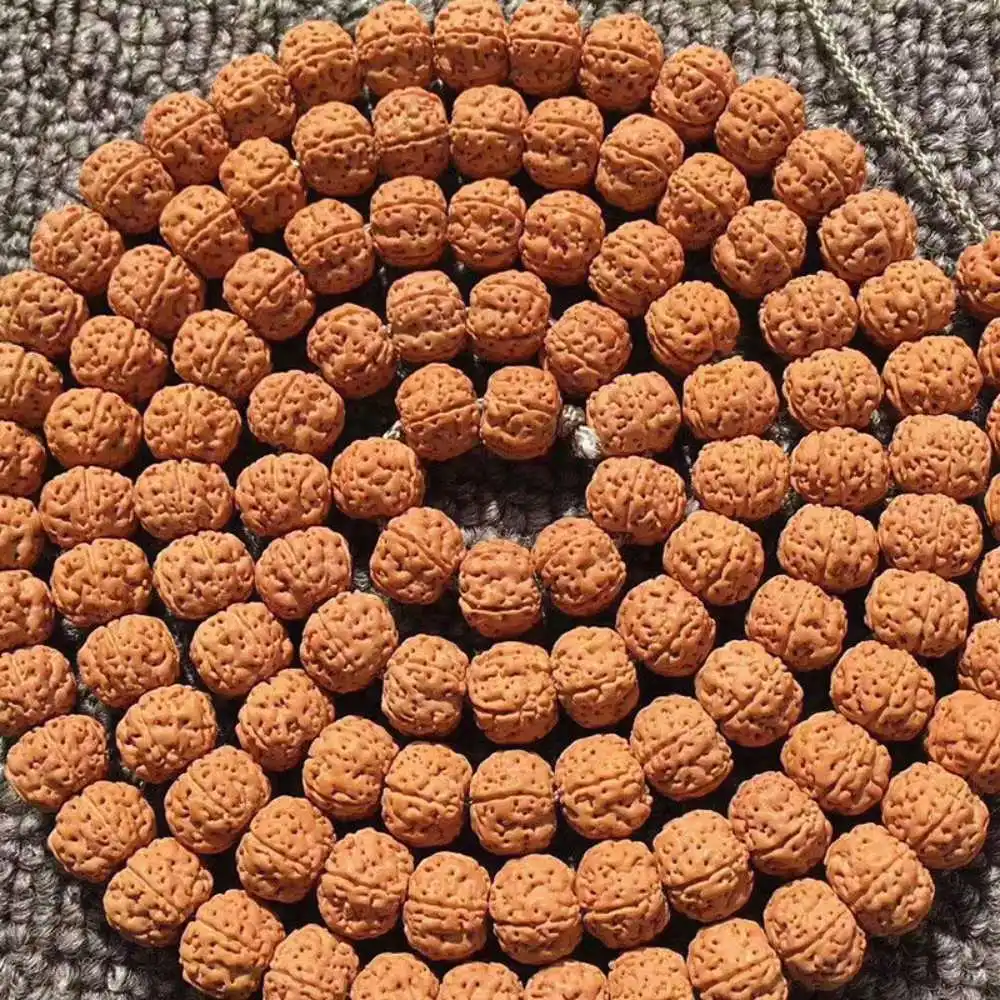 

Бусины Rudraksha Mala 8 мм, 108 + 1 бусины Mala 100% натуральные религиозные бусины, темные материи ручной работы, Классический шикарный молитвенный день всех святых