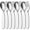 Lots Stainless Steel Children Spoon Fork Tableware Food-grade Baby Feeding Training Auxiliary Tableware Child Safety Food Spoon 2