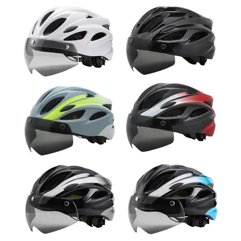 

Велосипедные шлемы с задними магнитными очками, дышащие и регулируемые шлемы для дорожного велосипеда для мужчин и женщин, велосипедный шлем