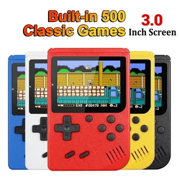 Console di Gioco Portatile Retro Mini Lenovo 8-Bit con 500 Giochi Integrati Uscita AV Regalo per San Valentino
