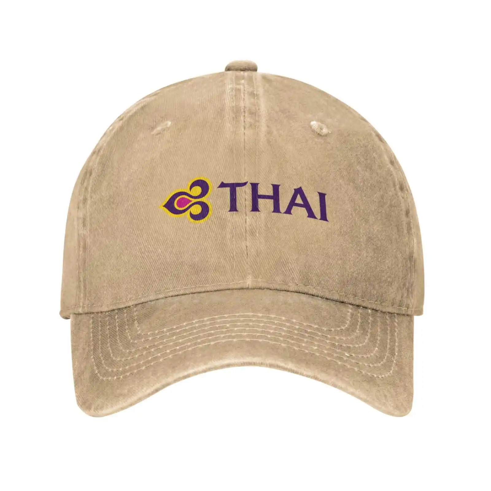 

Thai Airways International Logo Printed Graphic Brand Logo High-quality Denim cap Knitted hat Baseball cap