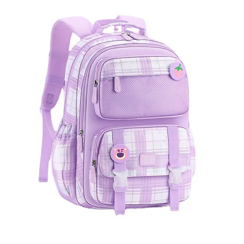 2023 Disney New School Bags For Girls Grade 2-6 Primary Middle Student Leisure Shoulder Orthopedic Backpack Kids Gifts Mochila