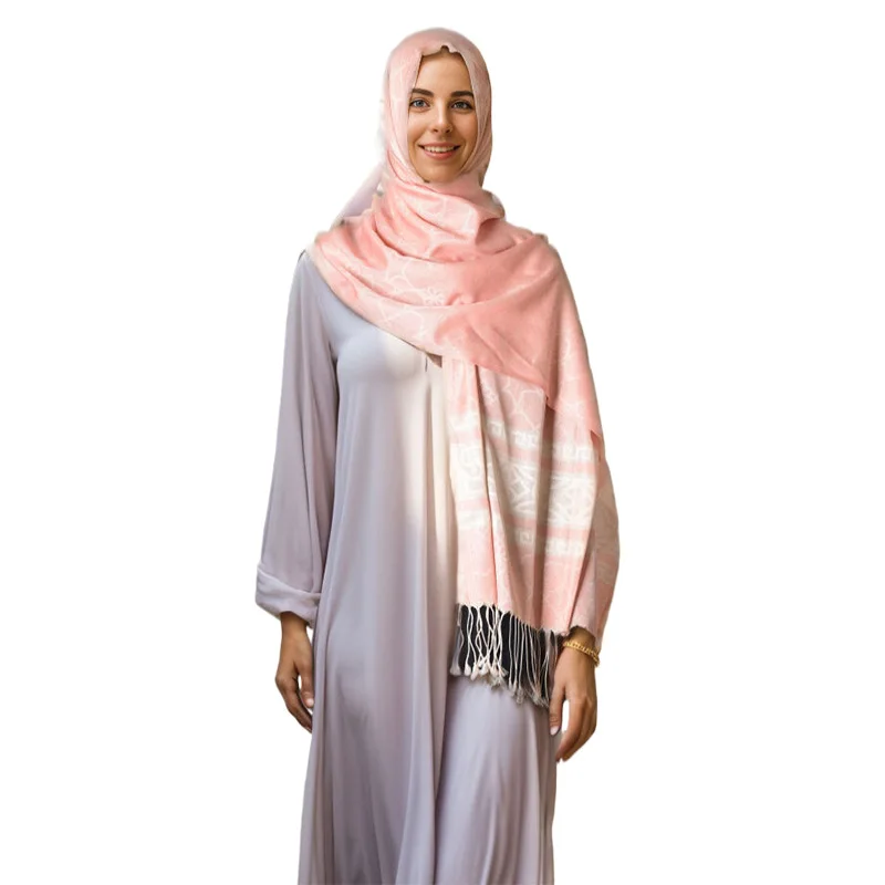 70*180cm Muslim Türkiye Iran Women's Diamond Headband Solid Fringe Sunscreen Scarf Fashion Simple Scarf Square Scarf