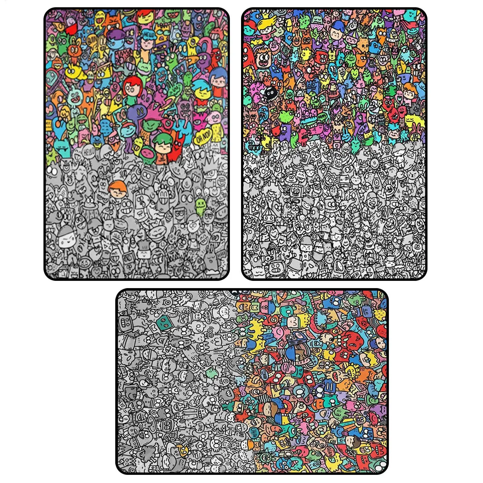Coloring Throw Blanket - Washable Art Blanket for Kids, Families, and Craft Lovers