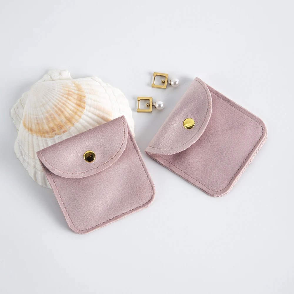 50/100Pcs Jewelry Velvet Bag Suede Envelope Cotton Pouch Ring Earring Necklace Storage Box Gift Display Organizer Wedding Favors