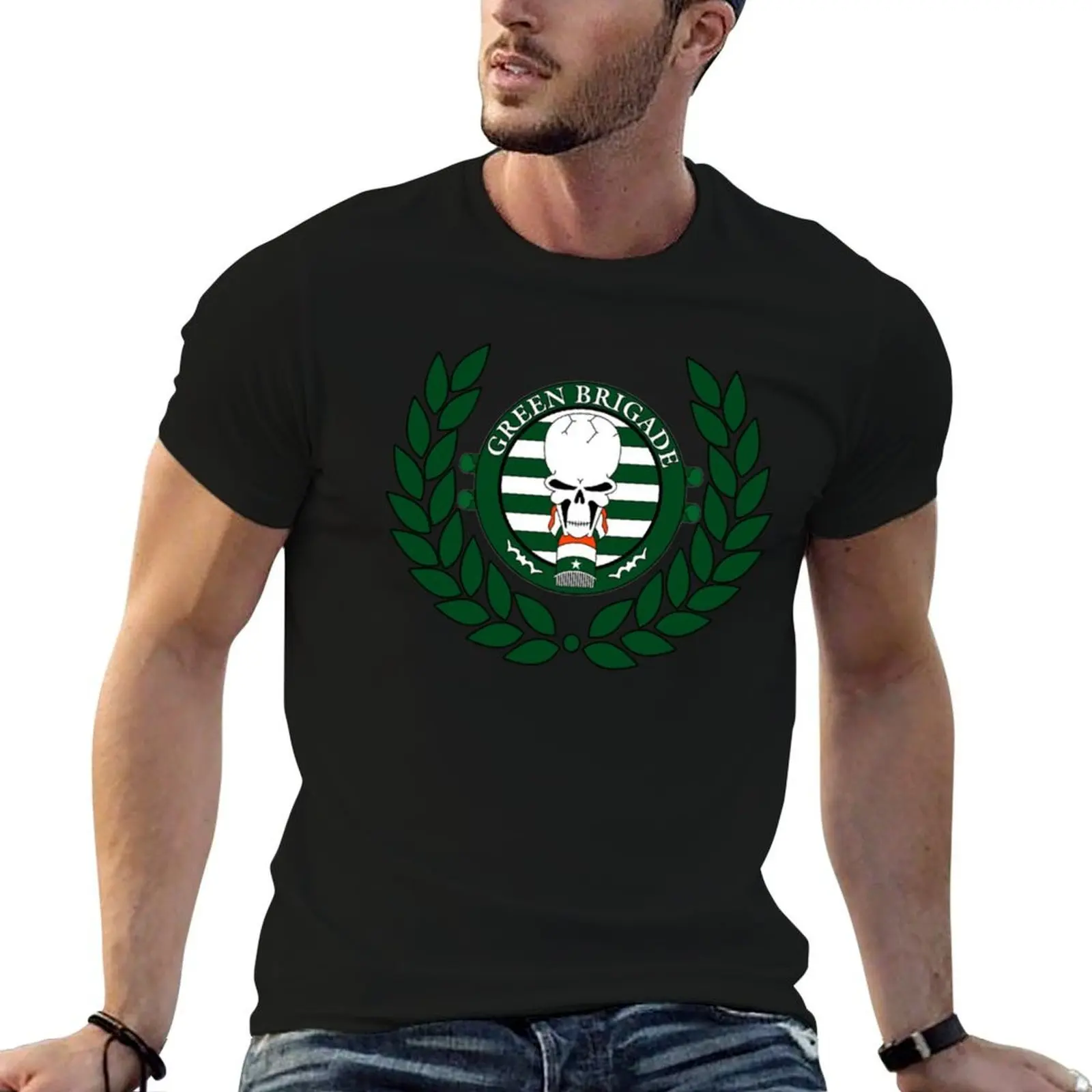Green Brigade Celtic Men's Cotton Graphic Designer T-Shirt