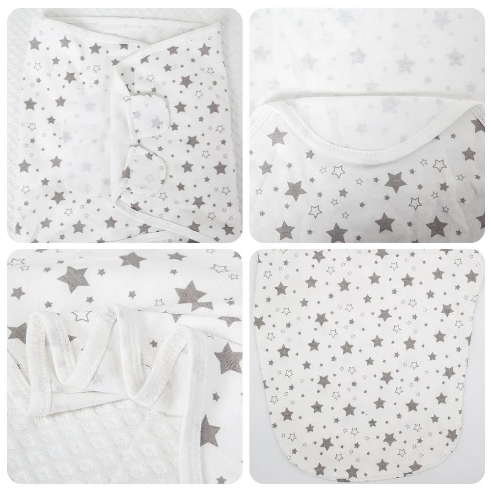 Baby Swaddle Cute Bear Embroidered Cocoon Design 100%Cotton Sleeping Bag For Newborn Baby Wrap Sleepwear Blanket Boys Girls