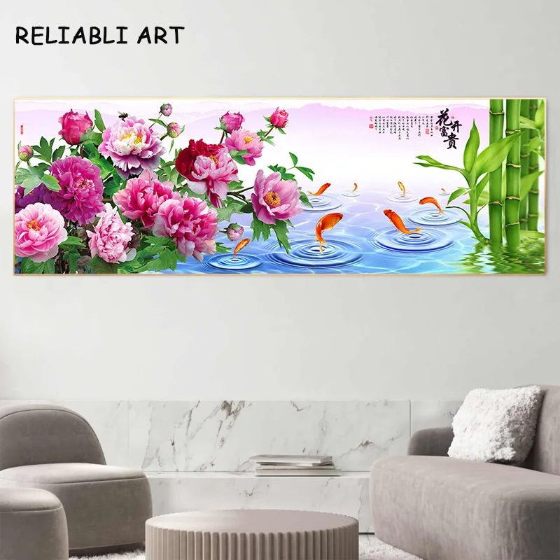 Zen Koi Fish Lotus Flower Poster E Stampe Light Luxury Canvas Painting Wall Art Pictures For Living Room Home Decor No Frame