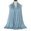 Écharpe Hijab en Jersey de coton Modal de qualité supérieure, châle musulman Long, Turban doux uni, bandeau pour femmes, bandeau africain 170x60cm