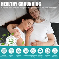 Tapis de mise à la terre pour lit, sommeil amélioré, réduit l'anxiété, inflamation, soulagement des maux de tête, coussin de matelas de mise à la terre avec cordon 2