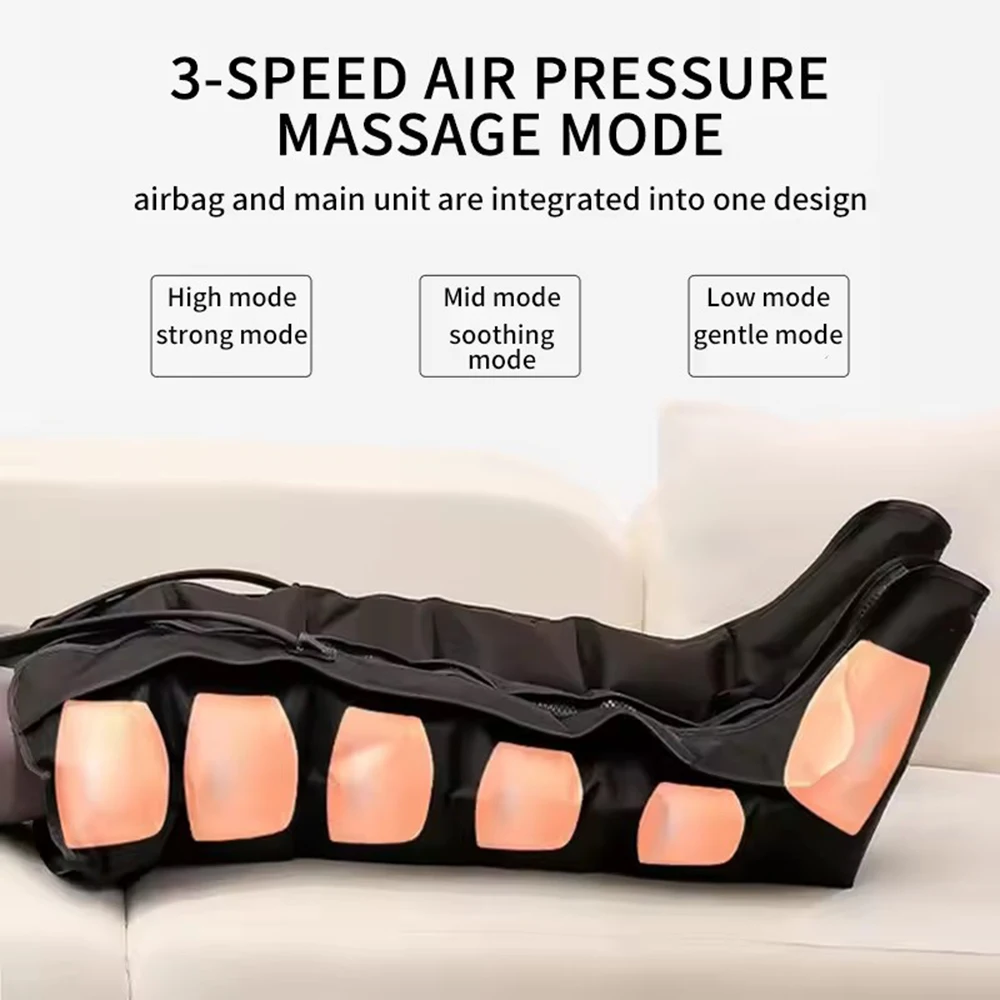 Air Pressure Leg Massager Foot Massage Boots Kneading Squeeze Deep Relaxation Calf With Remote Control